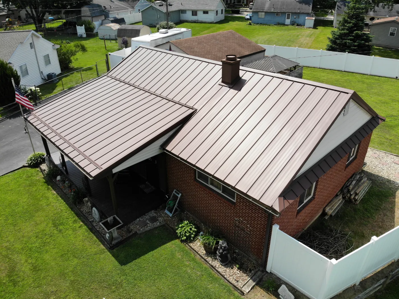 Tarping and dry-in on a Windfall commercial roof